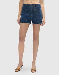 Re/Done - Bender High-rise Utility Jean Short