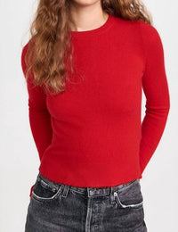 Re/Done - Cashmere Crewneck Long Sleeve Top