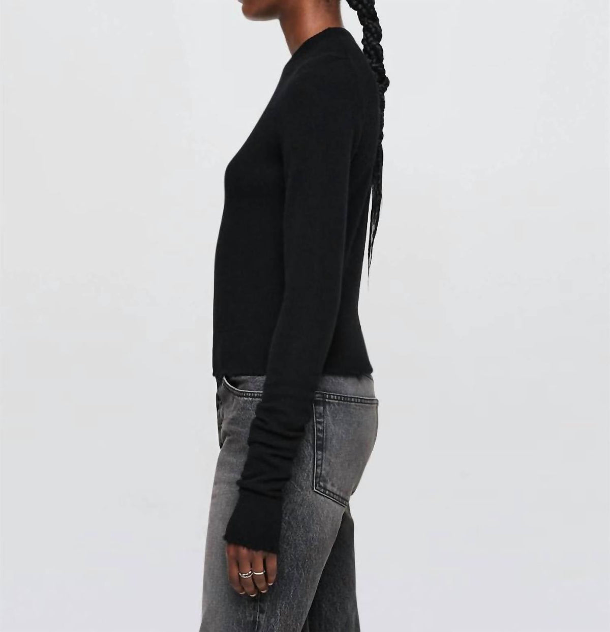 Re/Done - Cashmere Crewneck Long Sleeve Top