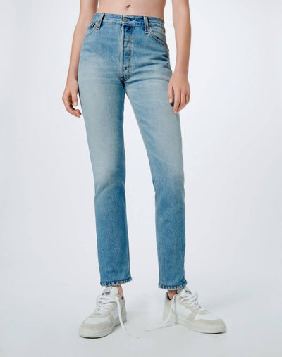 Re/Done - High Rise Ankle Crop Jeans