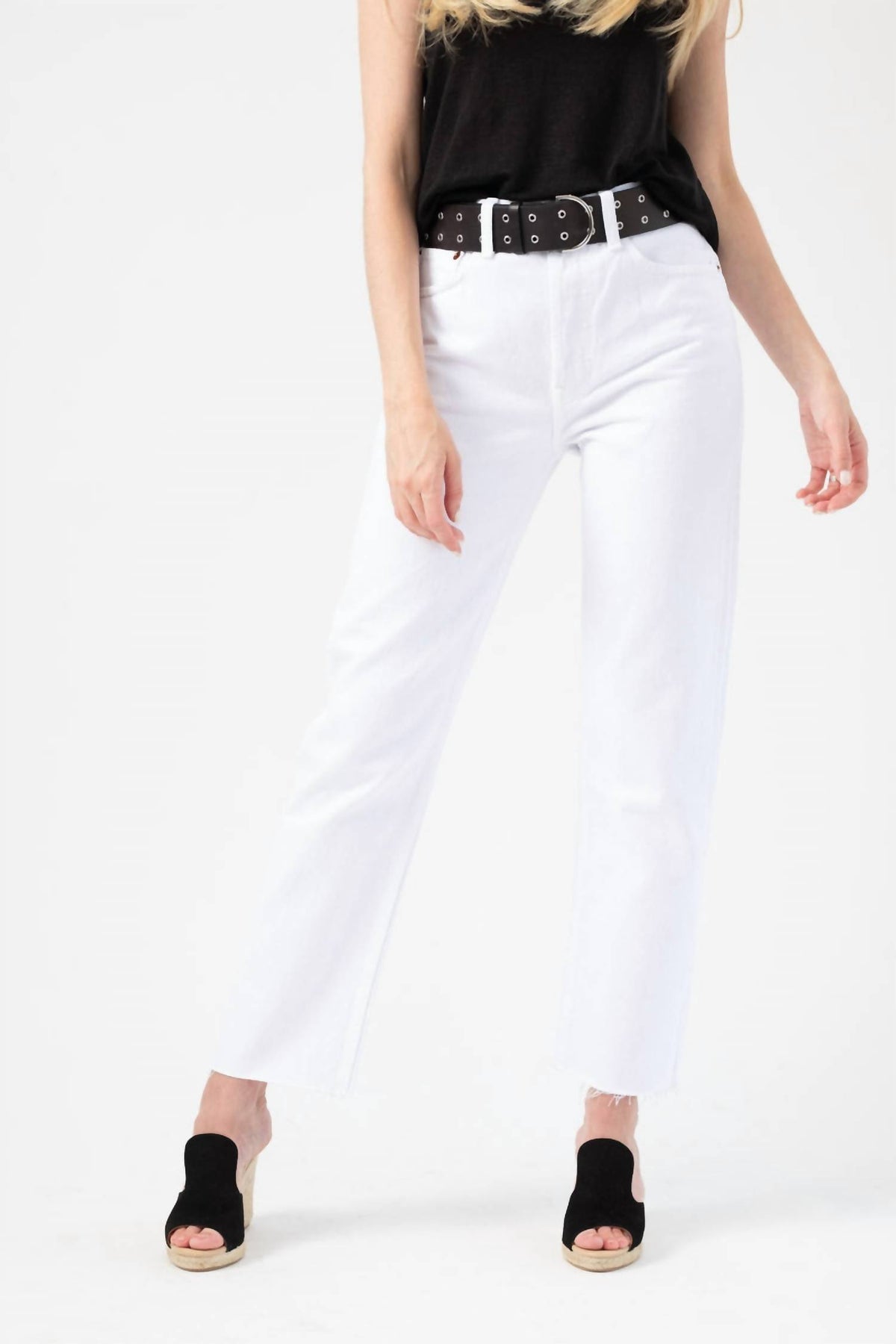 Re/Done - High Rise Stove Pipe Jeans