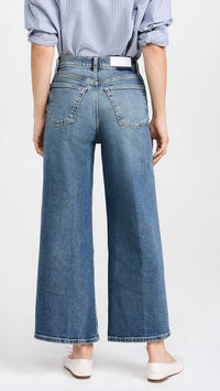 Re/Done - High Rise Wide Leg Crop Jeans