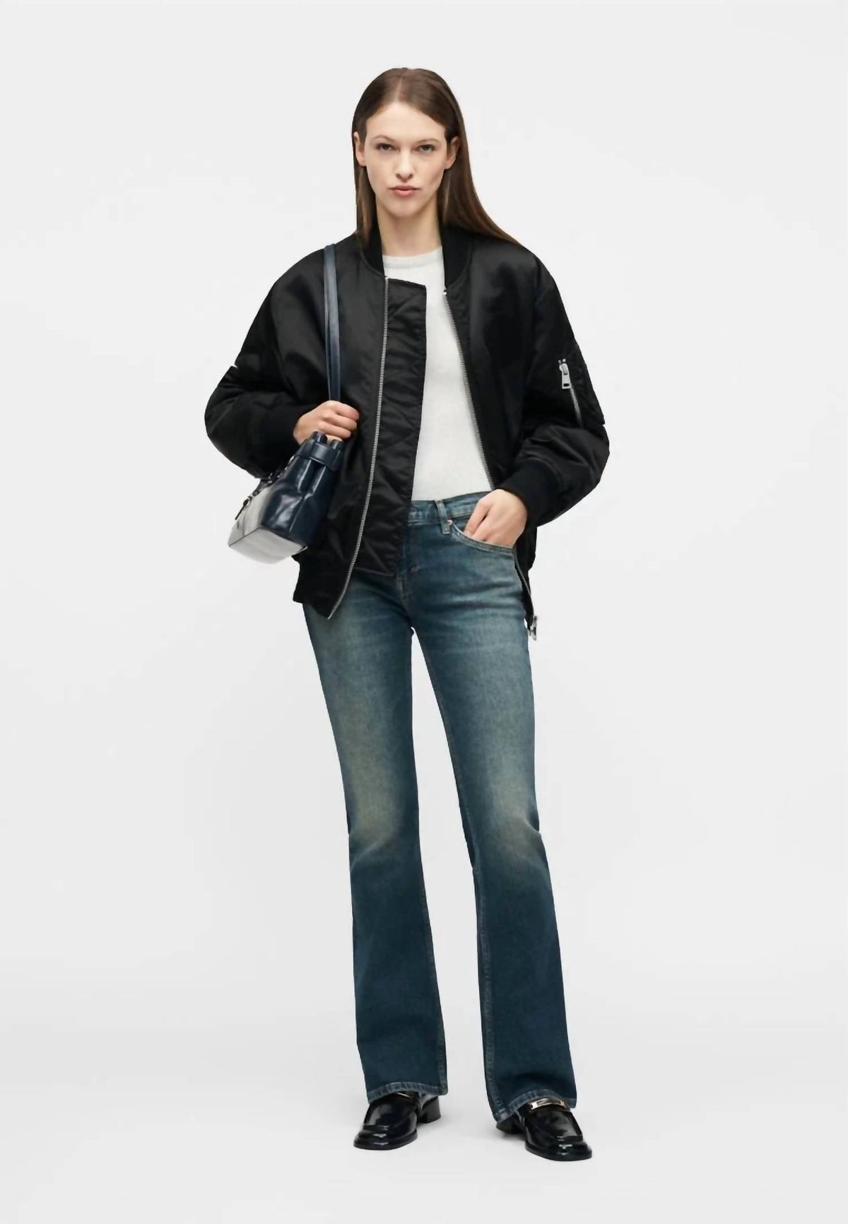 Re/Done - Low Rise Micro Boot Cut Jeans