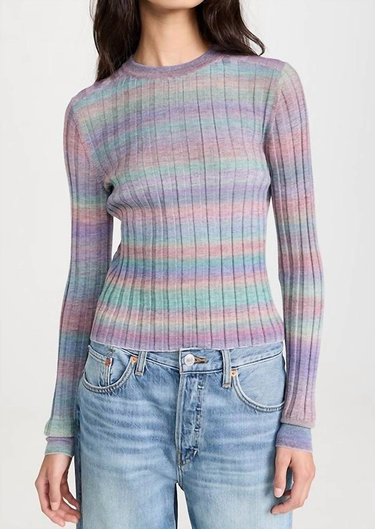 Re/Done - Poor Boy Rib Slim Pullover