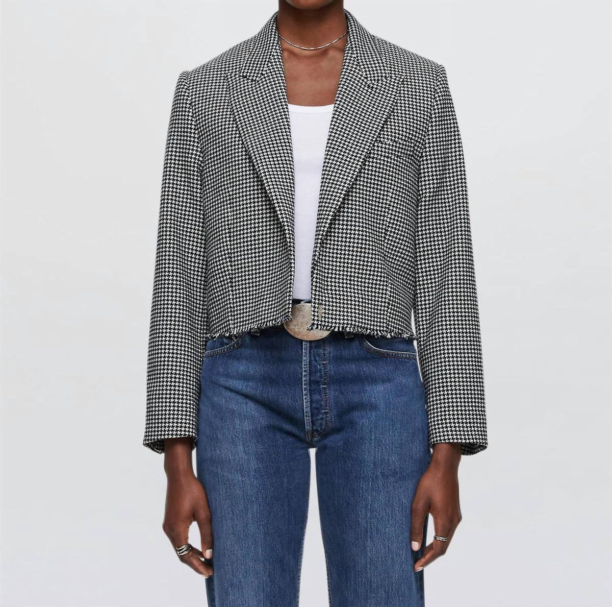 Re/Done - wool cutoff boyfriend blazer