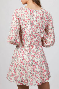 IKAT LONG SLEEEVE FLEUR DRESS