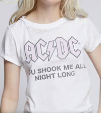 Recycled Karma - Ac/dc Shook Me All Night Long Top - clothing - cotton - graphic
