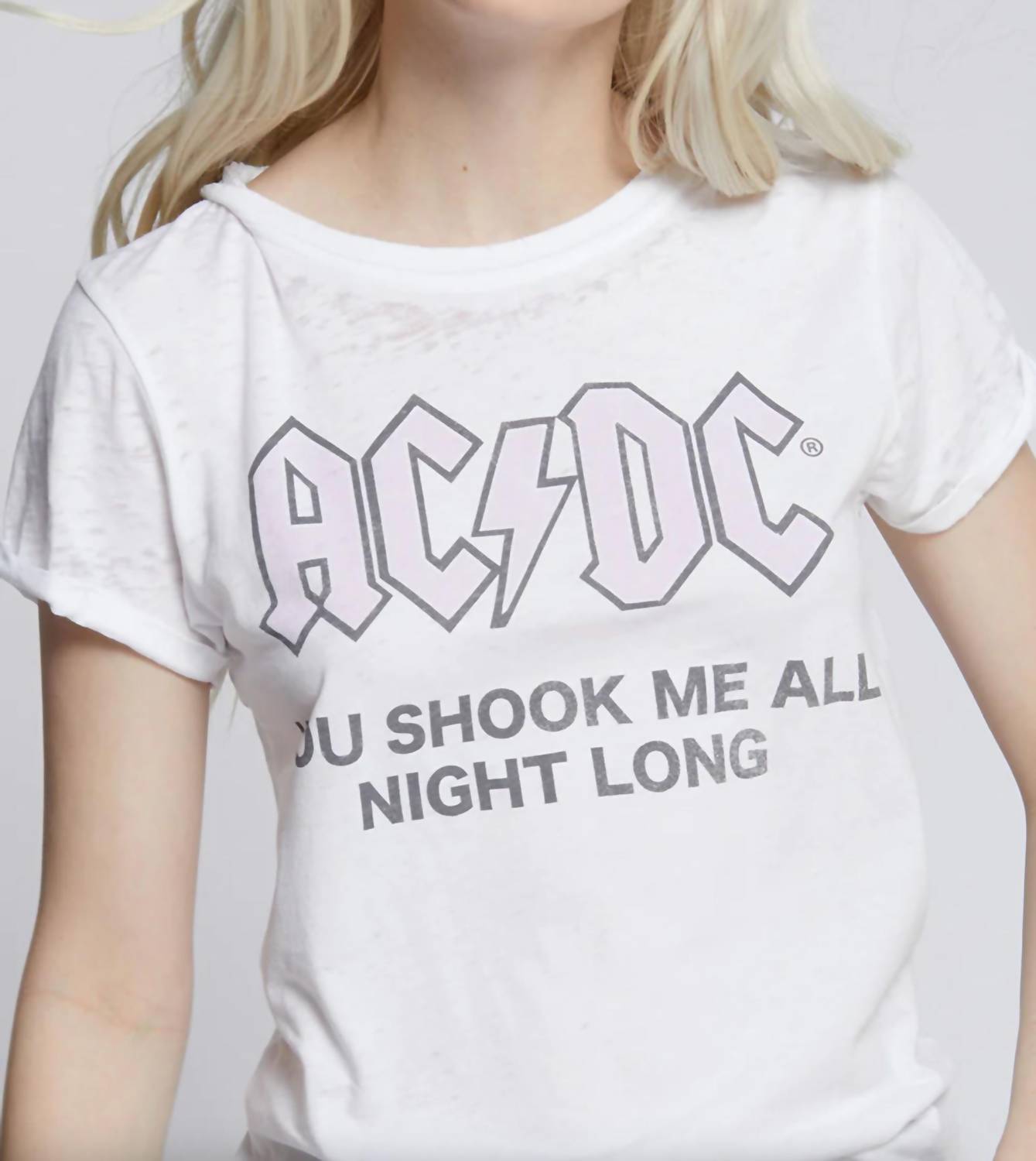 Recycled Karma - Ac/dc Shook Me All Night Long Top - clothing - cotton - graphic