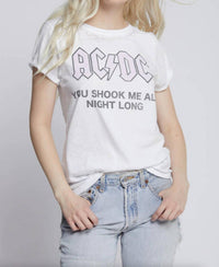 Recycled Karma - Ac/dc Shook Me All Night Long Top - clothing - cotton - graphic