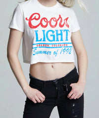 Recycled Karma - Coors Light 1992 Crop Tee - clothing - cotton - crop - tops