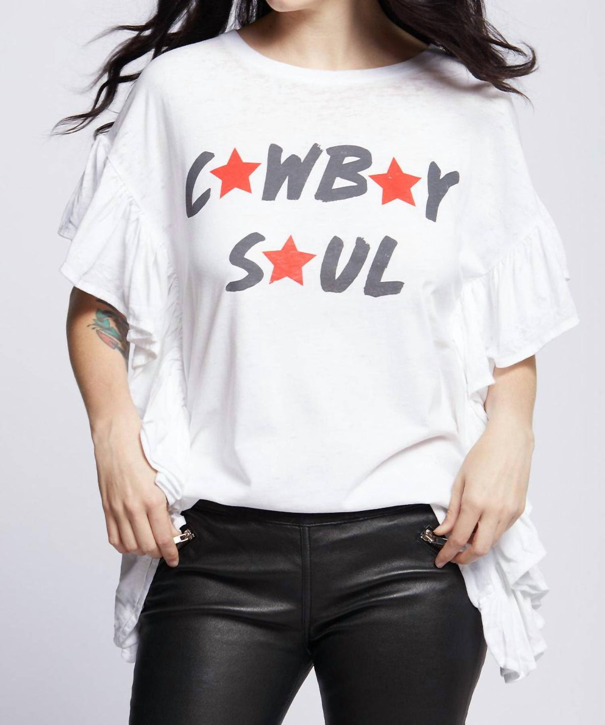 Recycled Karma - Cowboy Soul Ruffle Tee