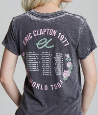 Recycled Karma - Eric Clapton 1977 World Tour Tee - black - clothing - cotton
