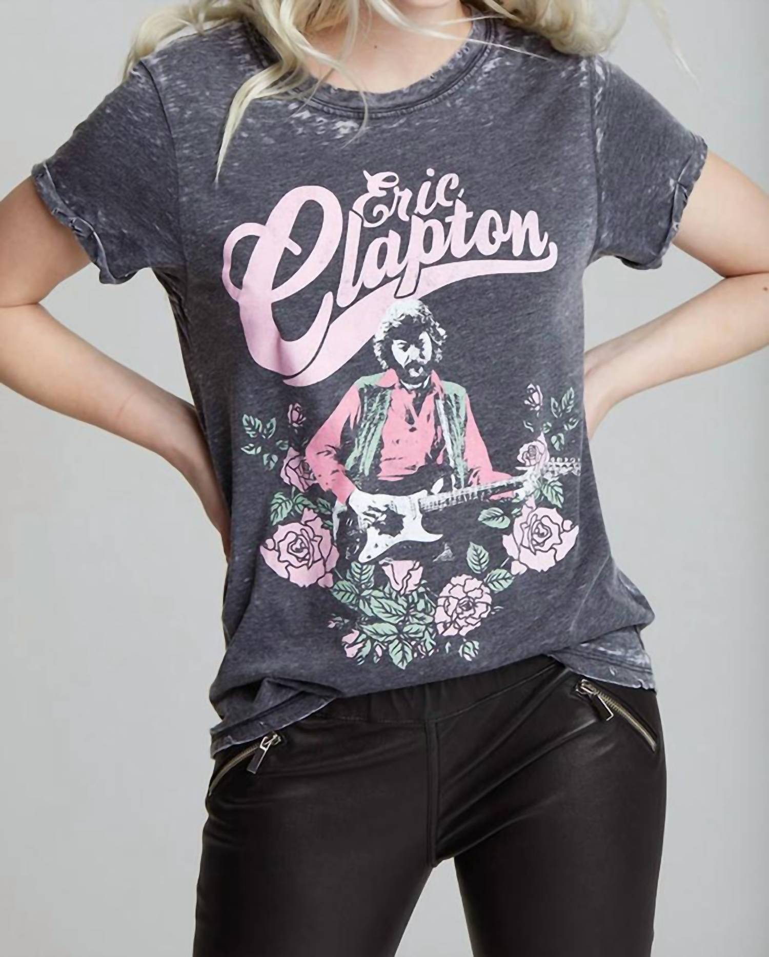 Recycled Karma - Eric Clapton 1977 World Tour Tee - black - clothing - cotton