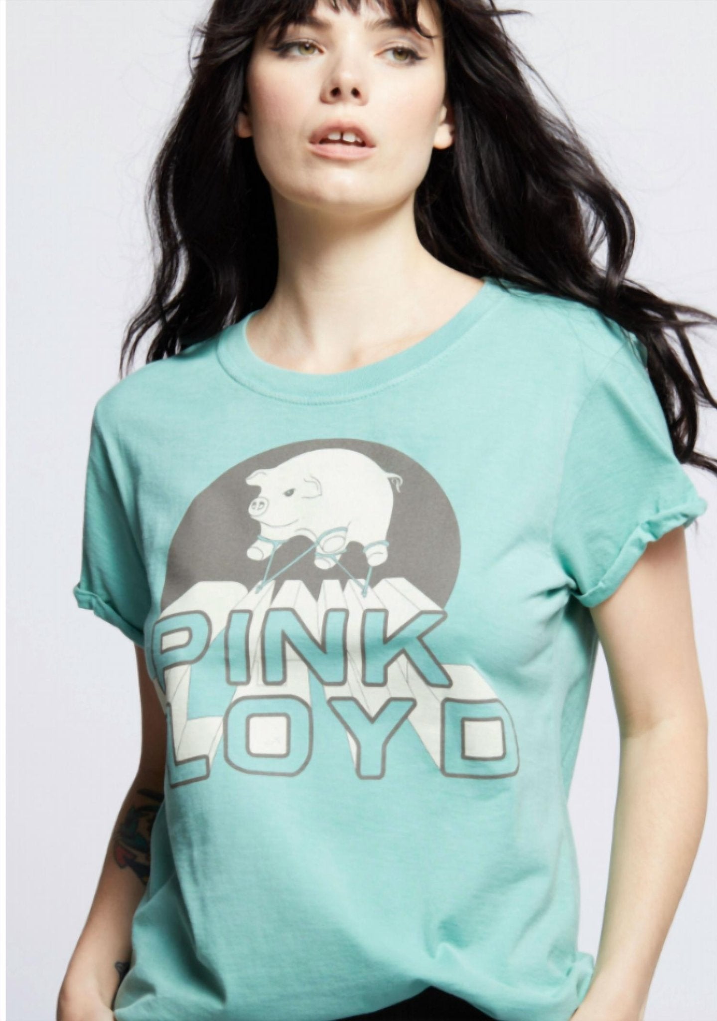 Recycled Karma - Pink Floyd Flying Pig Tee - blue - clothing - cotton
