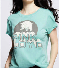 Recycled Karma - Pink Floyd Flying Pig Tee - blue - clothing - cotton