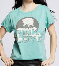 Recycled Karma - Pink Floyd Flying Pig Tee - blue - clothing - cotton