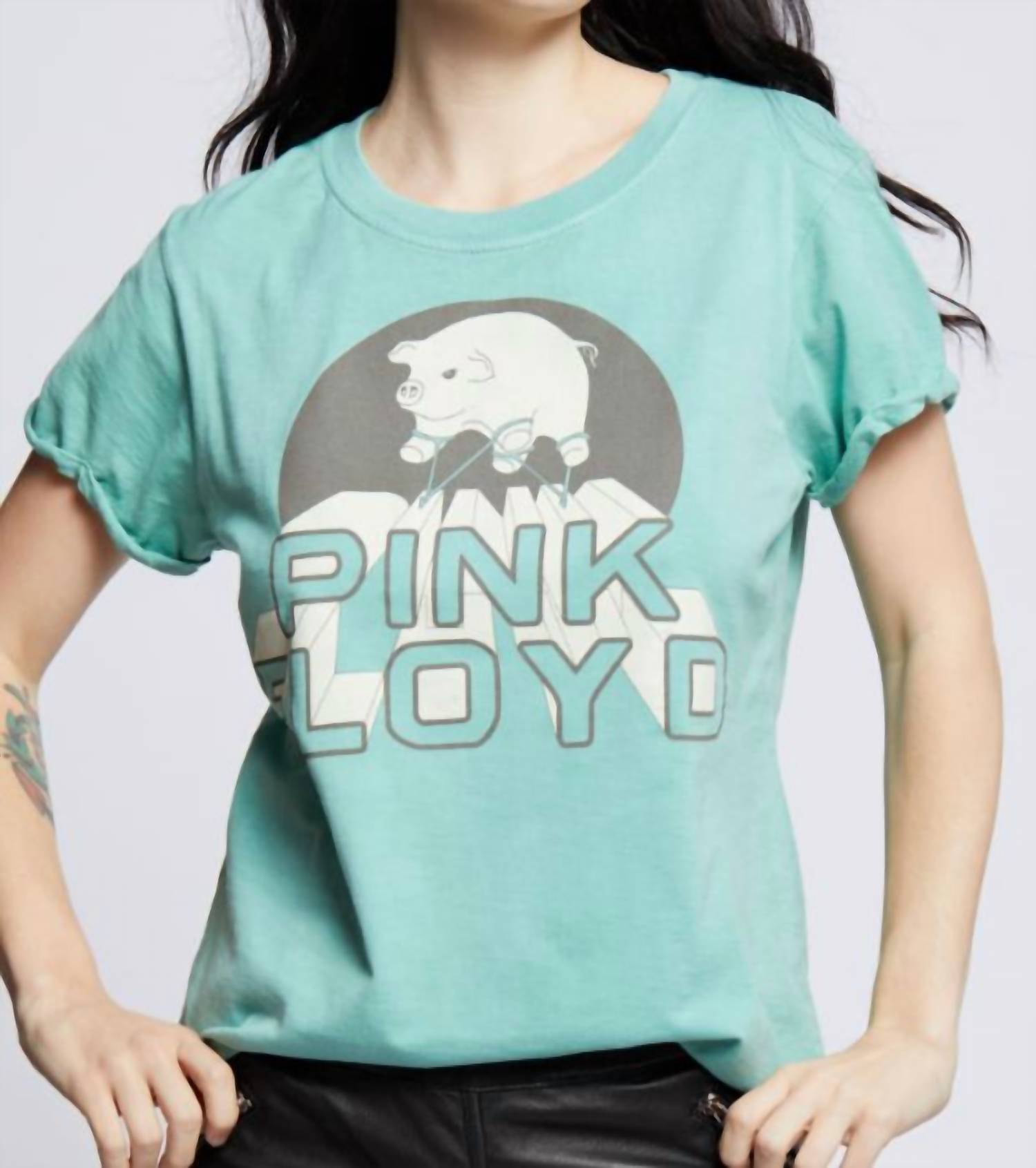 Recycled Karma - Pink Floyd Flying Pig Tee - blue - clothing - cotton