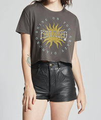 Recycled Karma - Pink Floyd Shine On Cropped Tee - black - clothing - cotton