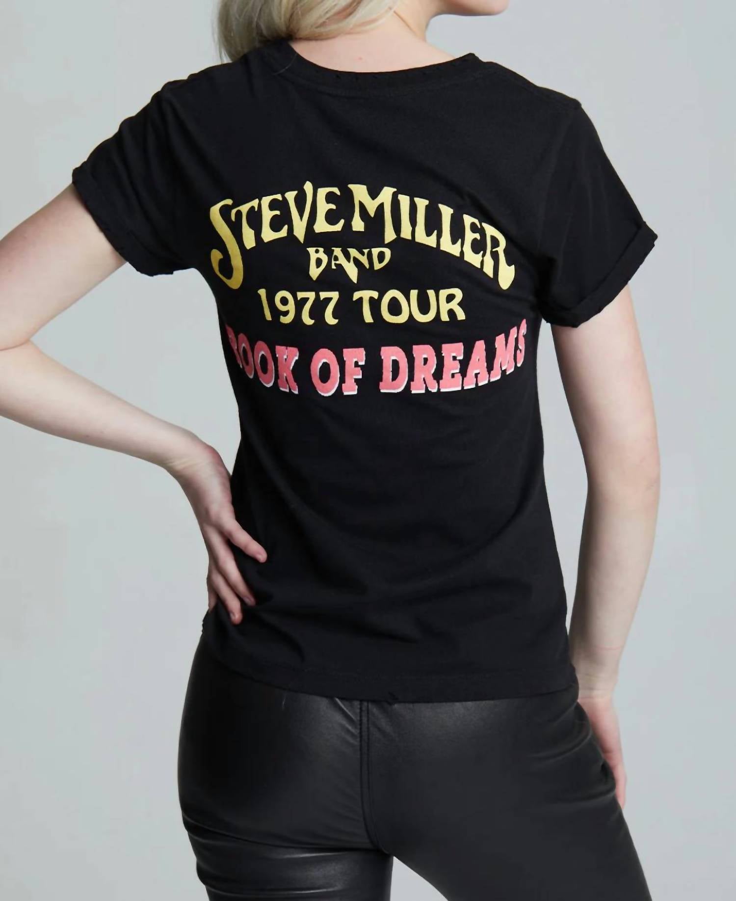Recycled Karma - Steve Miller Band 1977 Dreams Tee - black - clothing - cotton