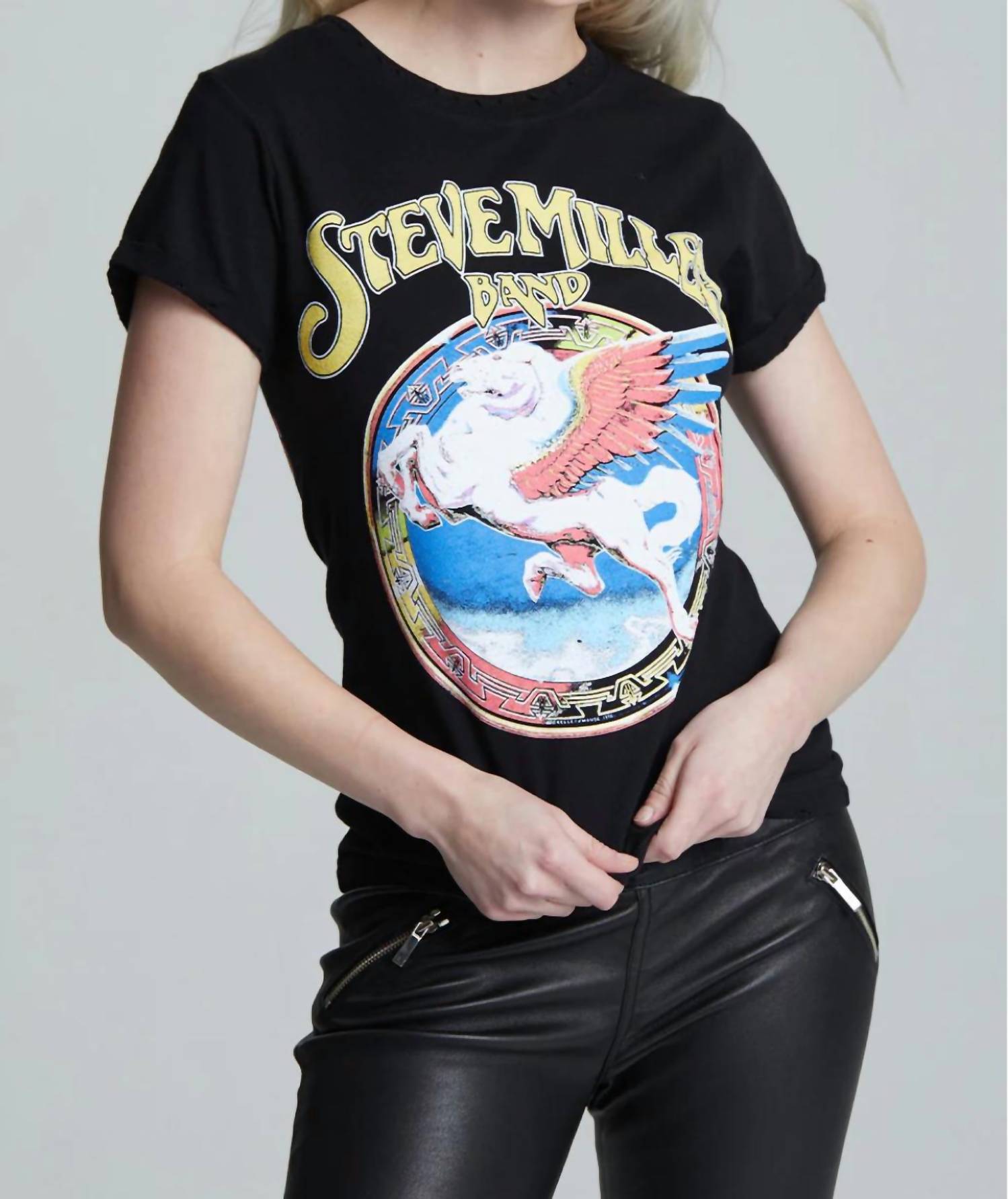 Recycled Karma - Steve Miller Band 1977 Dreams Tee - black - clothing - cotton