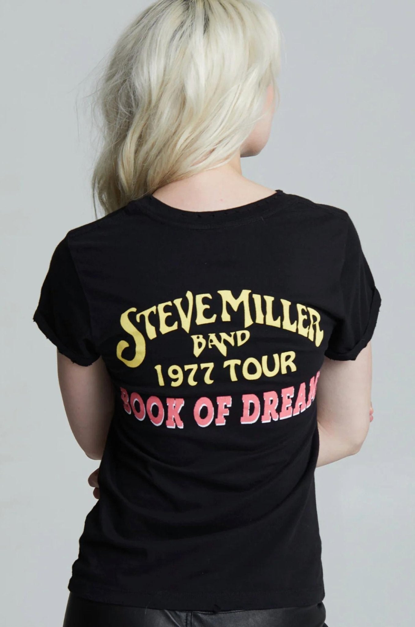 Recycled Karma - Steve Miller Band 1977 Dreams Tee - black - clothing - cotton