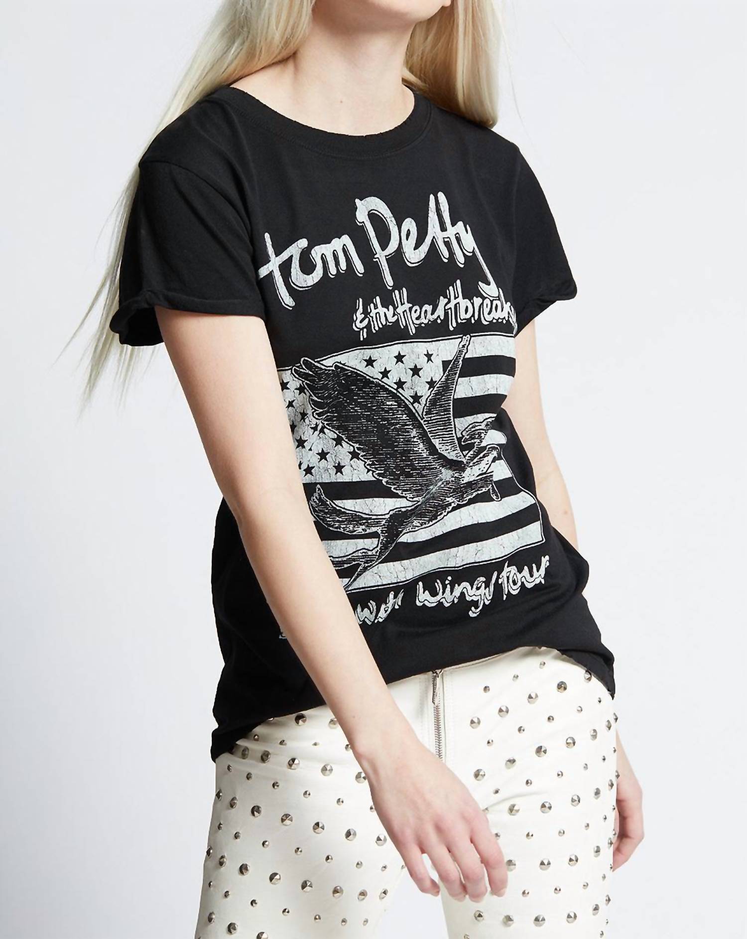 Recycled Karma - Tom Petty Dogs With Wings Tour Tee - black - clothing - cotton