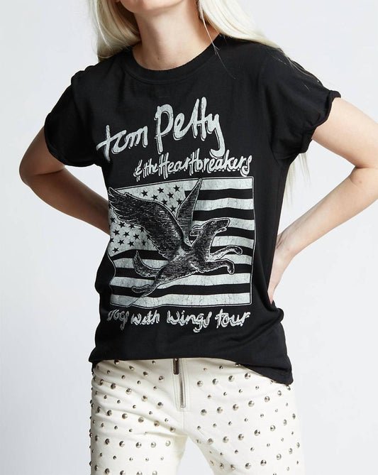 Recycled Karma - Tom Petty Dogs With Wings Tour Tee - black - clothing - cotton