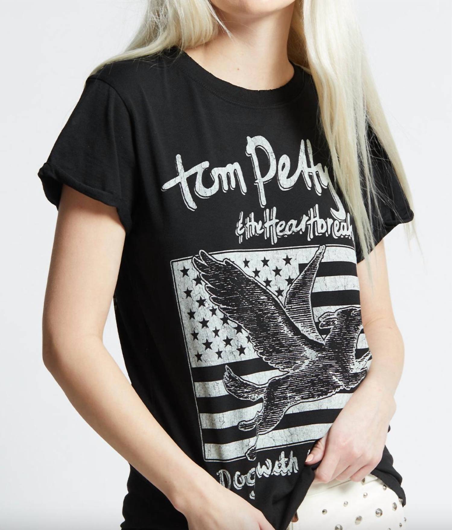 Recycled Karma - Tom Petty Dogs With Wings Tour Tee - black - clothing - cotton