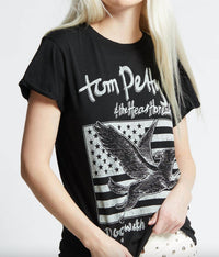 Recycled Karma - Tom Petty Dogs With Wings Tour Tee - black - clothing - cotton