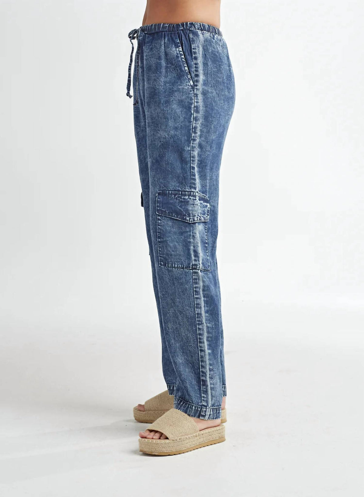 Red Haute - Denim Cargo Pant