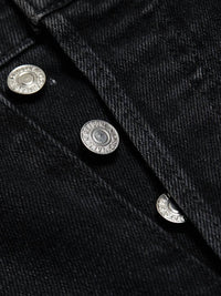 Re/Done - 70s Stove Pipe High - risestretch Crop Jeans - black - clothing - cotton - blend