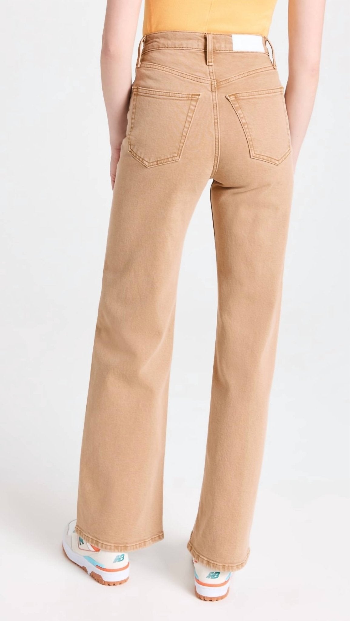 Re/Done - '70s Ultra High Rise Wide Leg Jeans - beige - clothing - cotton - blend