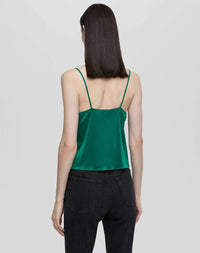 Re/Done - Bandana Party Scoop Neck Top - blouses - clothing - green