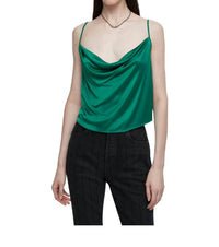 Re/Done - Bandana Party Scoop Neck Top - blouses - clothing - green