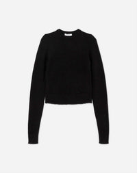 Re/Done - Cashmere Crewneck Long Sleeve Top - black - cashmere - clothing