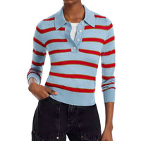 Re/Done - Memphis Long Sleeve Top - blouses - blue - clothing