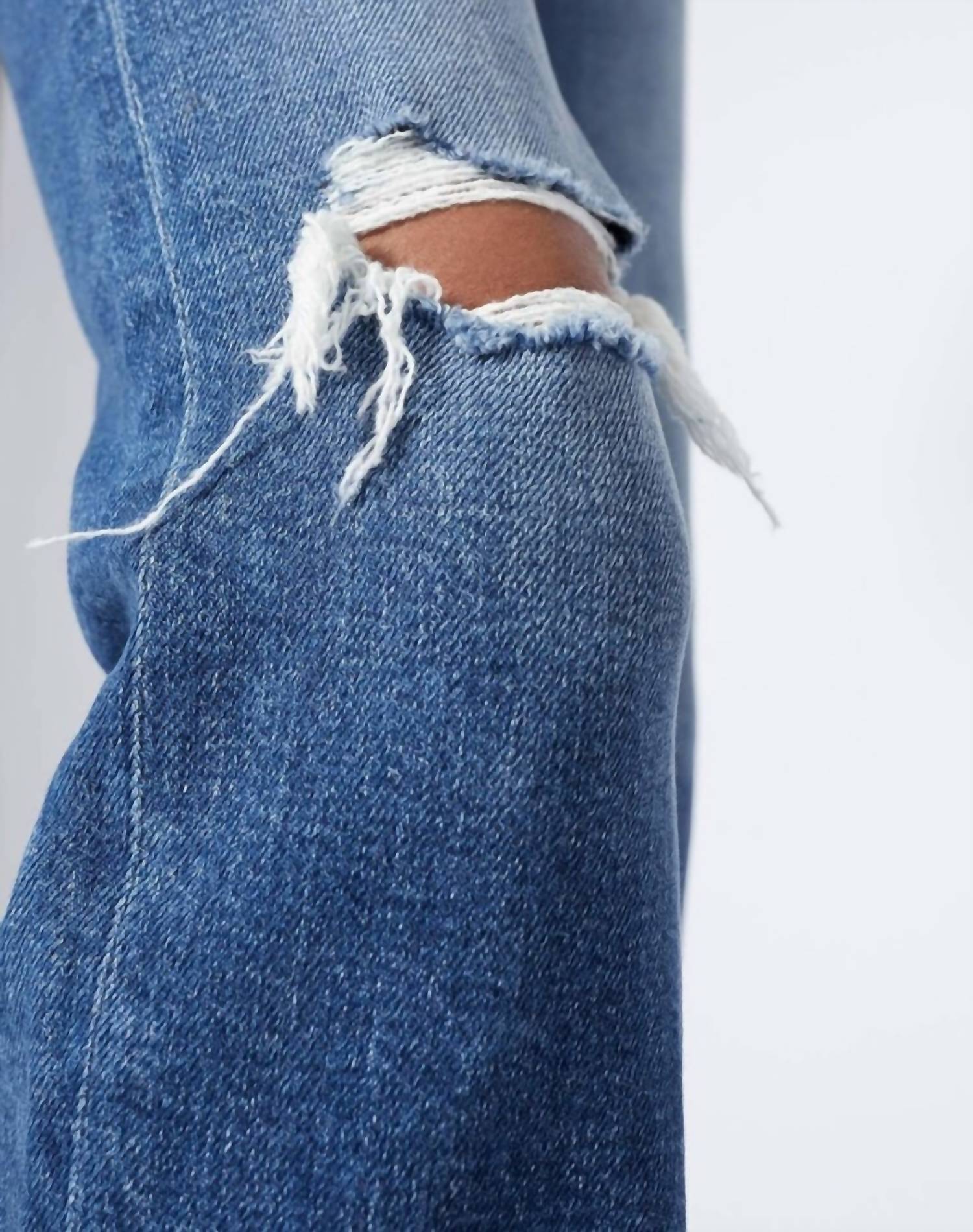 Re/Done - Ultra High Rise Stove Pipe Jeans - blue - clothing - cotton - blend