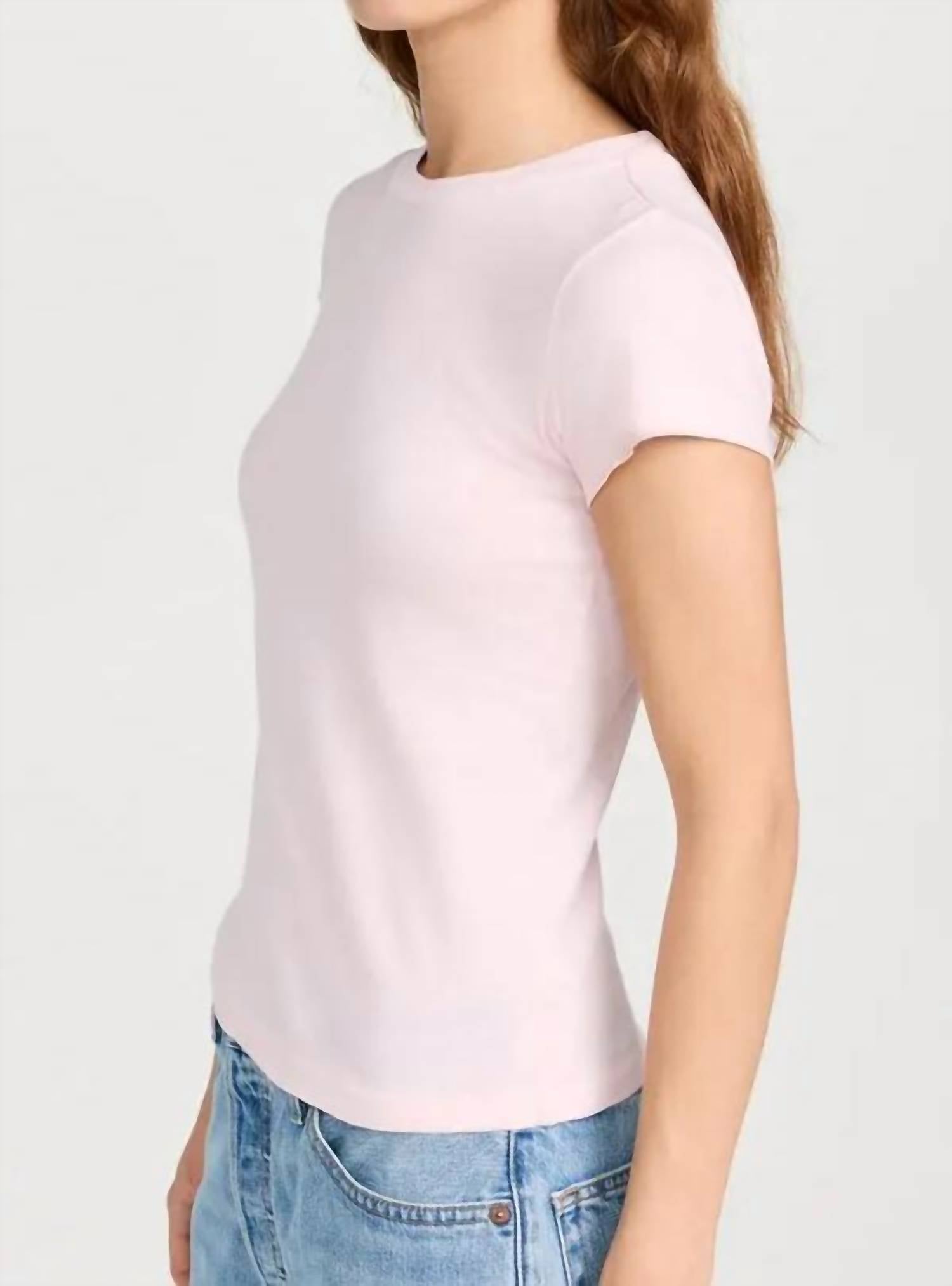 Re/Done - Vintage Slim Short Sleeve Top - clothing - cotton - pink
