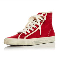 Re/Done - Women's 90's High Top Sneakers - canvas - red - shoes