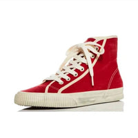 Re/Done - Women's 90's High Top Sneakers - canvas - red - shoes