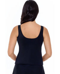 Reebok - Chlorine Resistant Scoop Neck Tankini Top - bikinis - blue - clothing