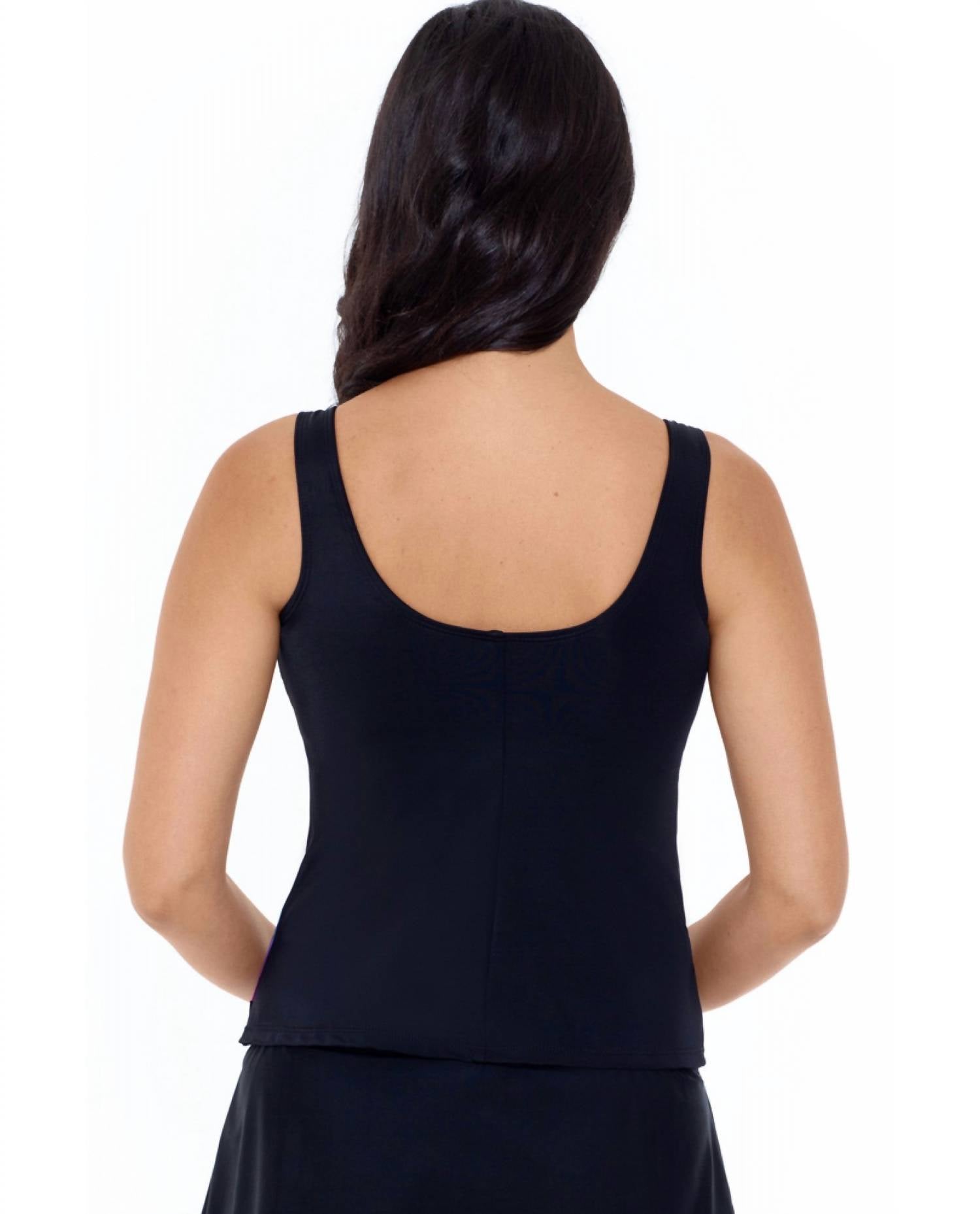 Reebok - Chlorine Resistant Scoop Neck Tankini Top - bikinis - blue - clothing