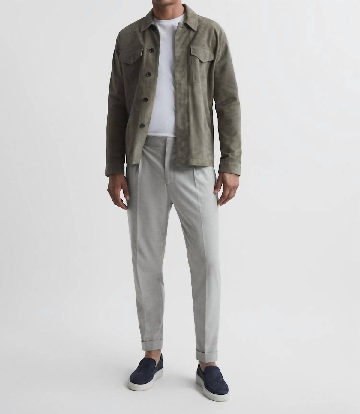 Reiss - Brighton Pleat Front Cuffed Trousers Slacks Pants
