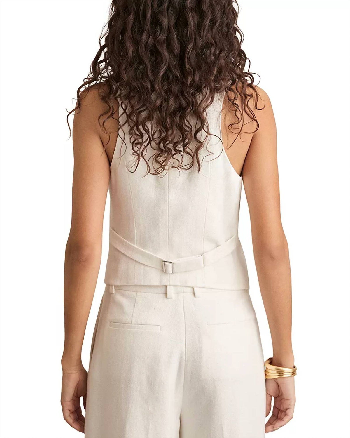 Reiss - Devon Linen Twill Tailored Vest