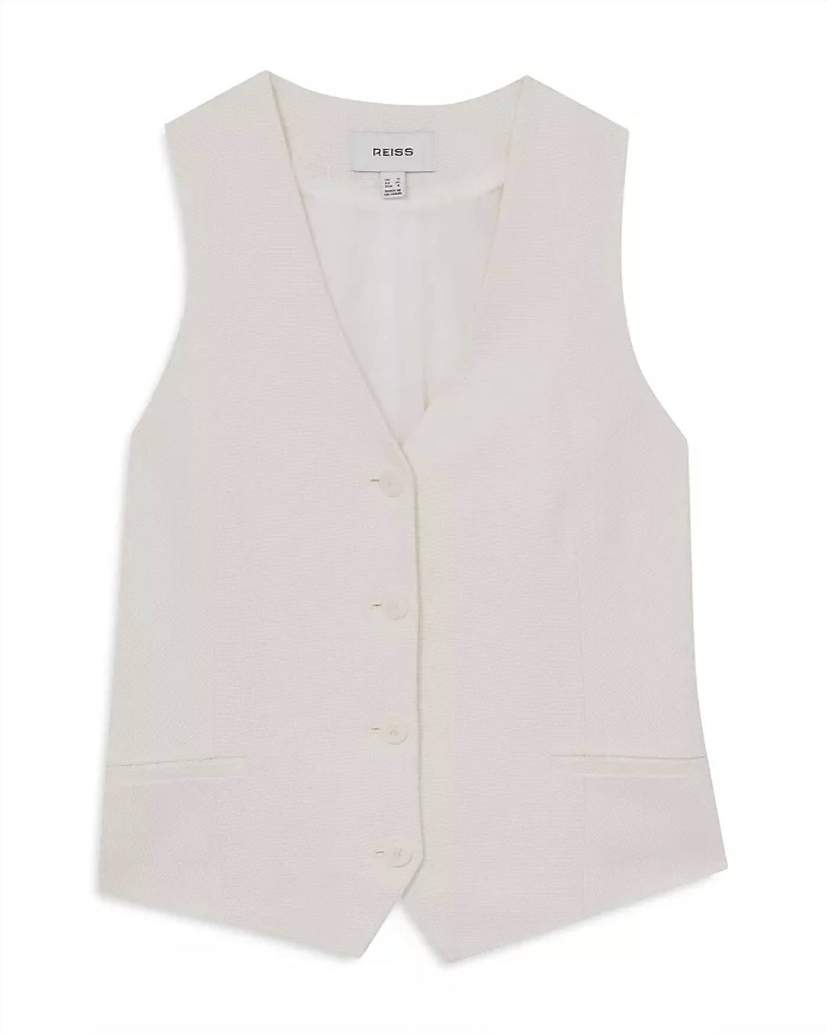Reiss - Devon Linen Twill Tailored Vest