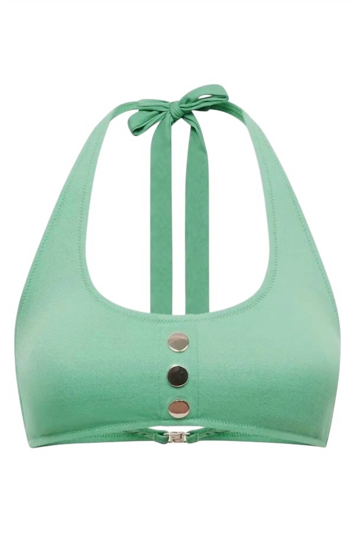 Reiss - Iris Halter Bikini Top With Button Detail
