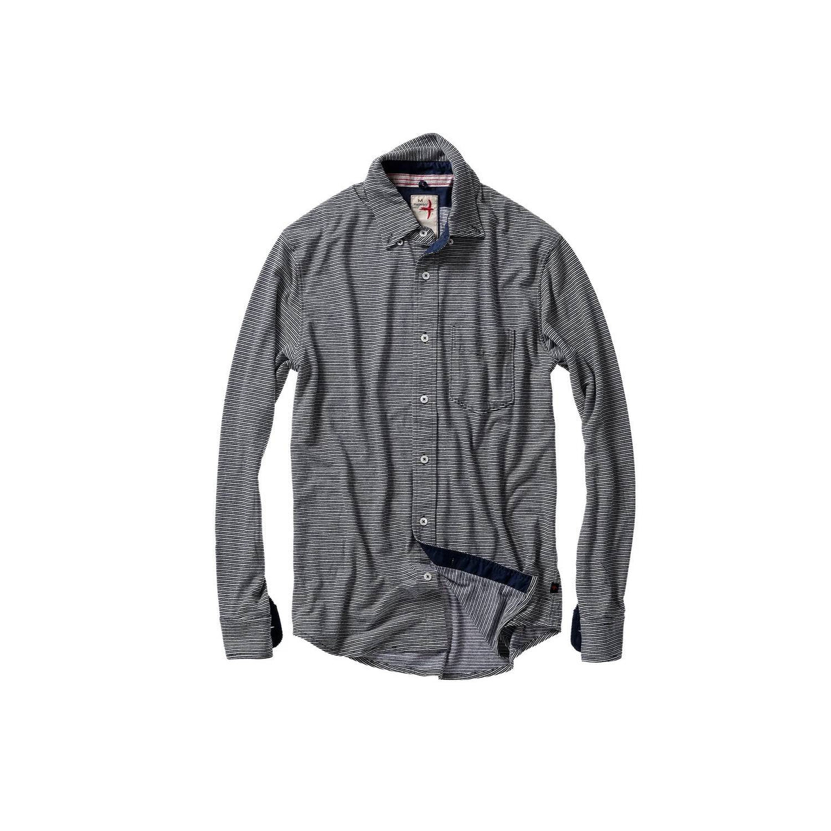 Relwen - Men's Hemp Stripe Button Down Shirt