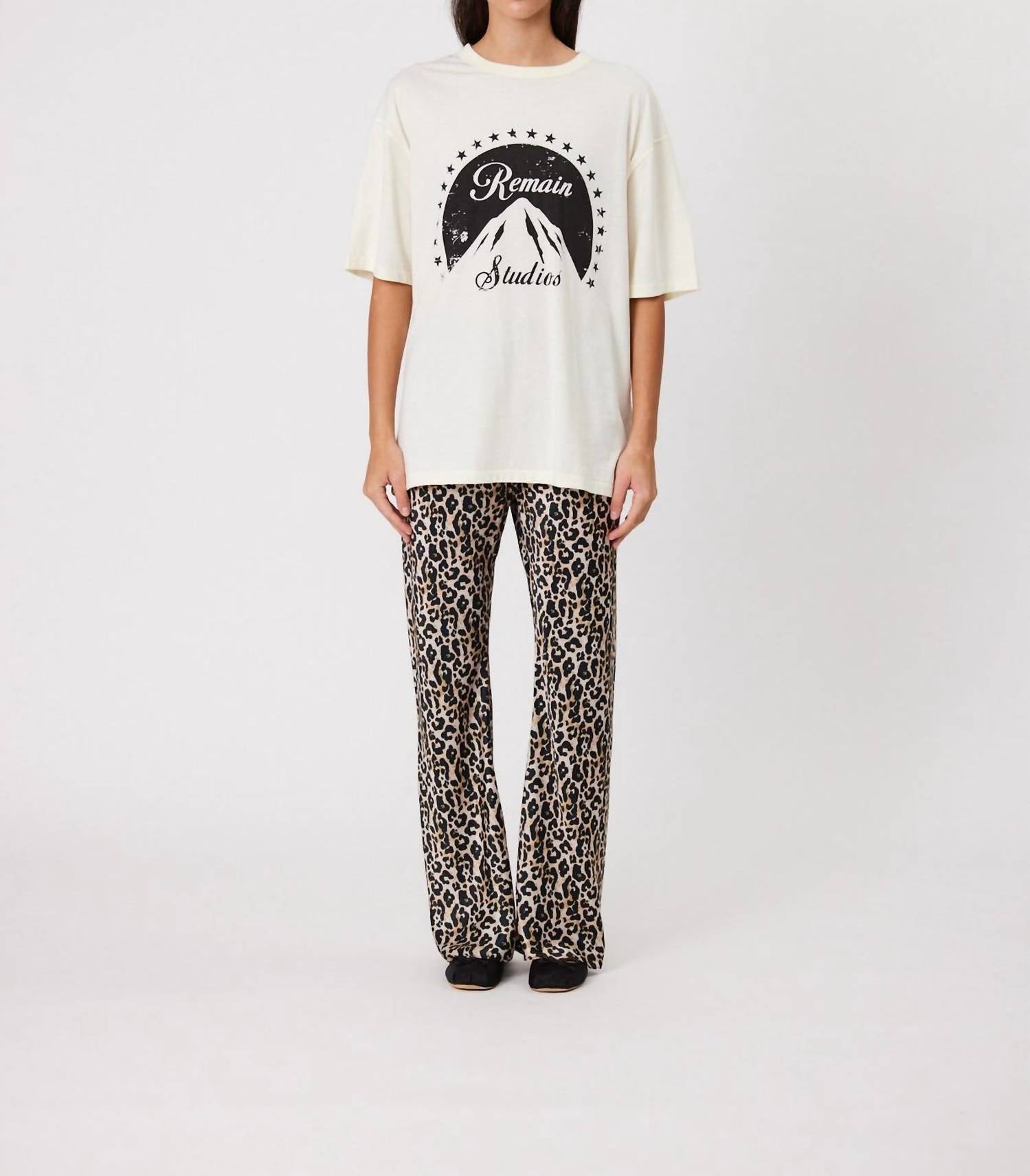 Remain - Nyla Pants - animal - boot - cut - brown