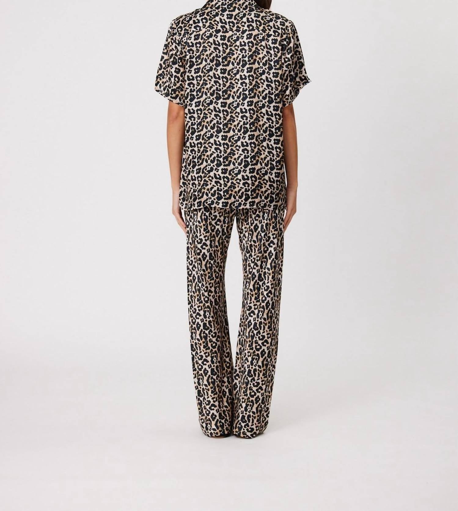 Remain - Nyla Shirt - animal - blouses - brown