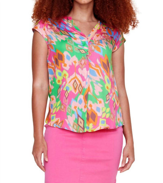 Renuar - Bonbon Blouse - blouses - clothing - geometric